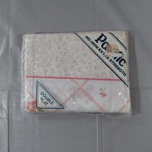 Pacific No Iron Double Flat Sheet 81" x 96" Cherry Berry Extra Strength Muslin